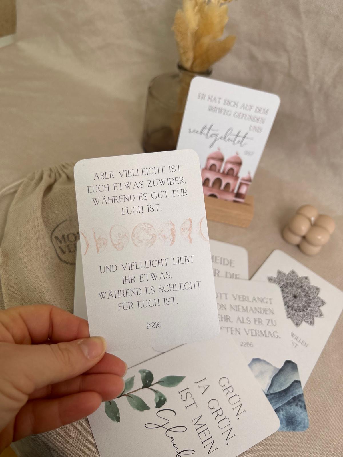 Weisheiten des Islams : Kartenset "Mondverse" - 30 muslimische Verse, Zitate und Affirmationen auf Deutsch